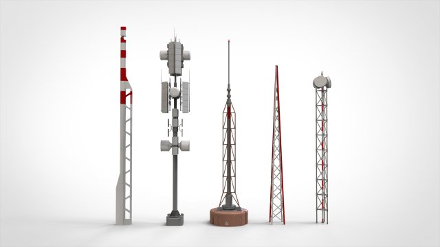 Sci fi mast 1 3D Модель .c4d .max .obj .3ds .fbx .stl .blend 