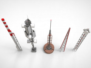 Sci fi mast 1 3D Модель
