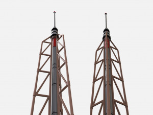Sci fi mast 1 3D Модель