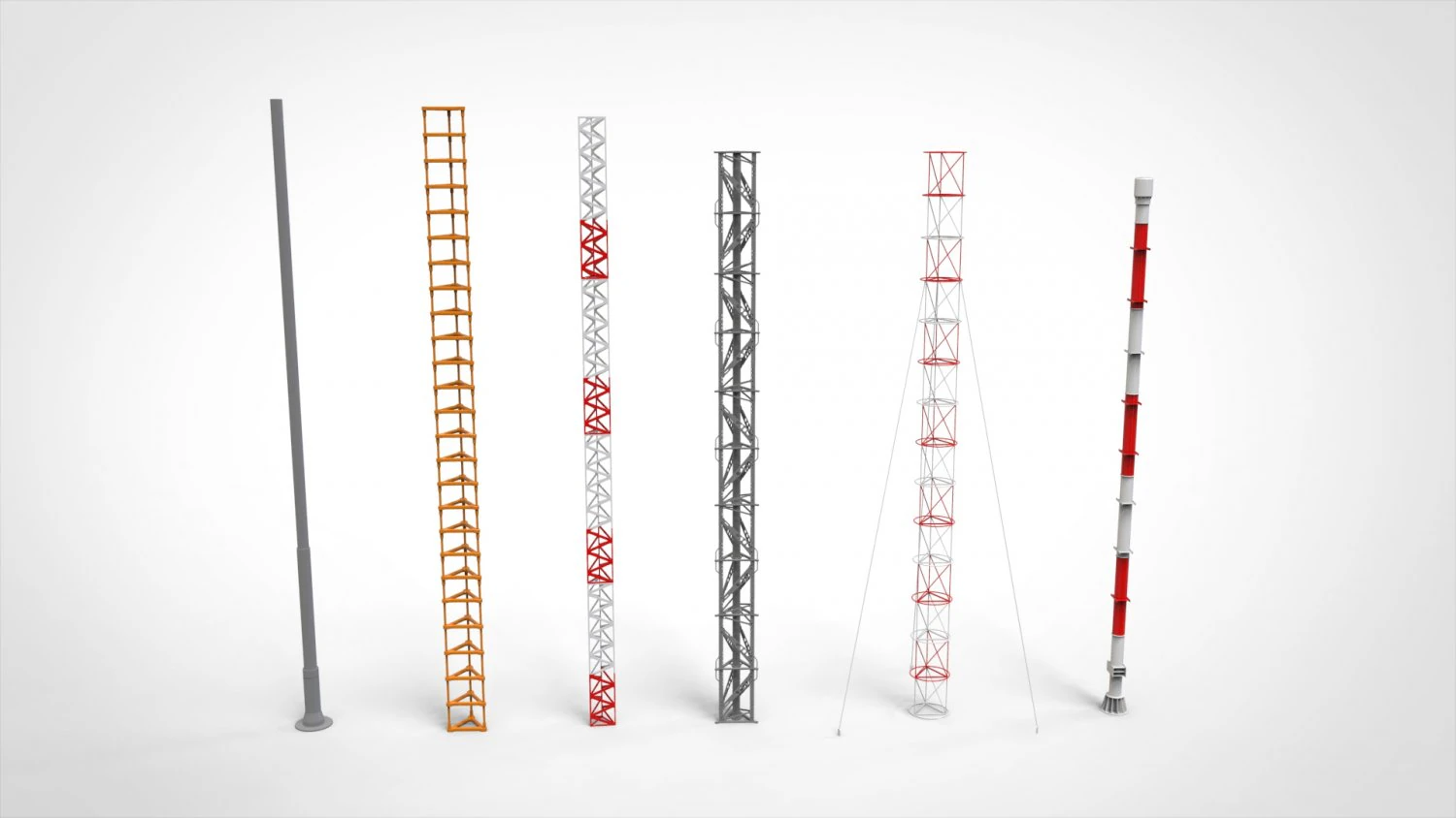 Sci fi Mast 3 3D Model .c4d .max .obj .3ds .fbx .stl .blend 