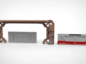 Collezione di elementi architettonici fantascientifici 30 Modello 3D