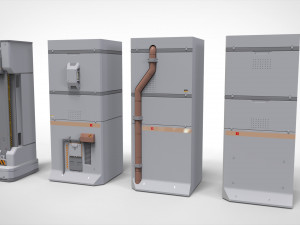 Sci-fi architecture elements collection 30 3D Model