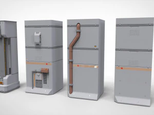 Collezione di elementi architettonici fantascientifici 30 Modello 3D