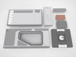Sci-fi architecture elements collection 30 3D Model