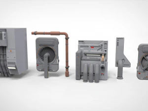 Collezione di elementi architettonici fantascientifici 30 Modello 3D