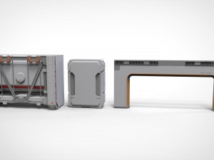 Sci-fi architecture elements collection 30 3D Model