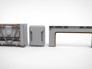 Collezione di elementi architettonici fantascientifici 30 Modello 3D