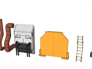 Collezione di elementi architettonici fantascientifici 30 Modello 3D