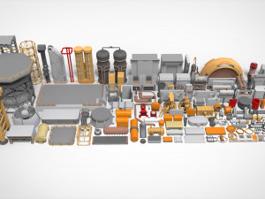 Sci-fi architecture elements collection 31 3D मॉडल