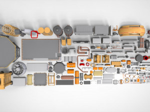Sci-fi architecture elements collection 31 3D मॉडल