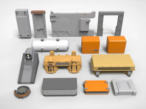 Sammlung von Science-Fiction-Architekturelementen 31 3D Modell