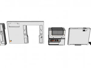 Sammlung von Science-Fiction-Architekturelementen 31 3D Modell