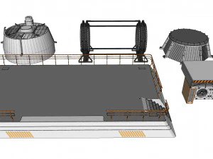 Sammlung von Science-Fiction-Architekturelementen 31 3D Modell