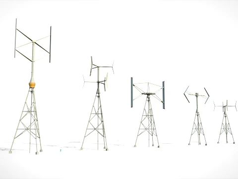 Sci-Fi Wind turbine 14 3D Modell