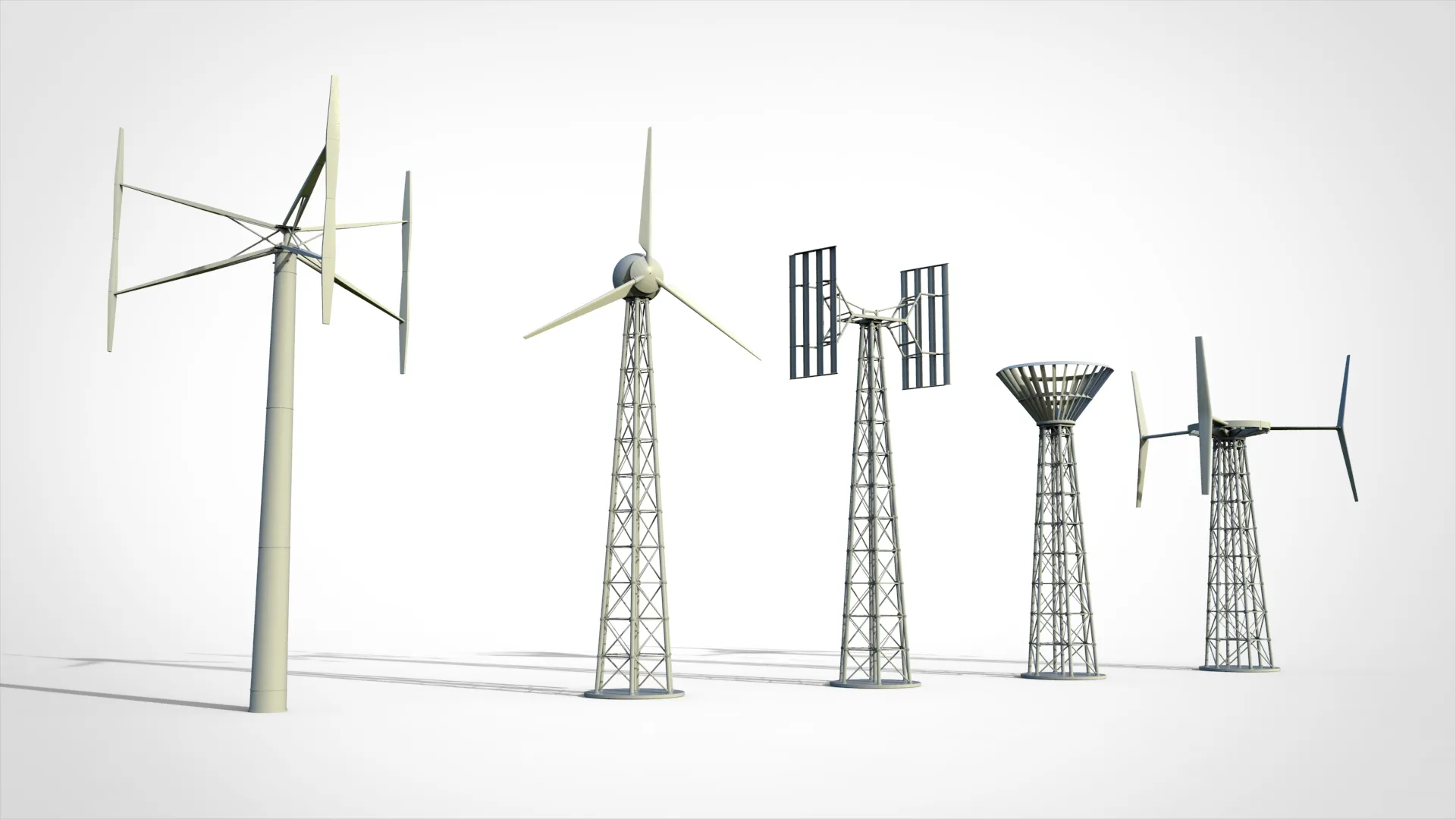 Wind turbine 13 3D Model .c4d .max .obj .3ds .fbx .stl .blend