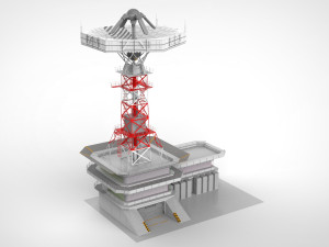 sci-fi antenna post 3 3D Model