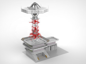 sci-fi antenna post 3 3D मॉडल