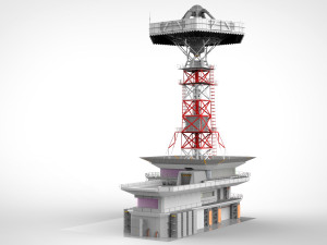 sci-fi antenna post 3 3D मॉडल