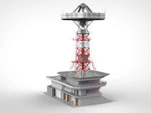 sci-fi antenna post 3 3D Model