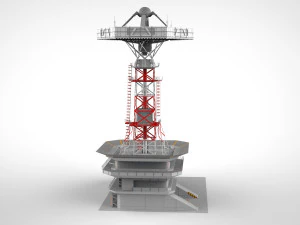sci-fi antenna post 3 3D Model
