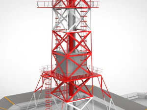 sci-fi antenna post 3 3D Model