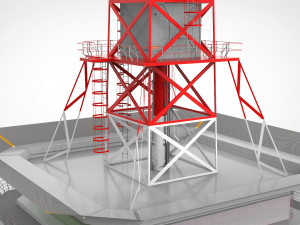 sci-fi antenna post 3 3D मॉडल