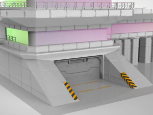 sci-fi antenna post 3 3D Model
