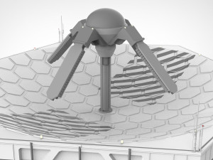 sci-fi antenna post 3 3D मॉडल