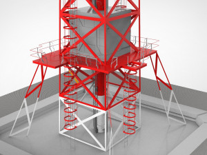 sci-fi antenna post 3 3D मॉडल