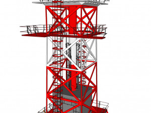sci-fi antenna post 3 3D मॉडल