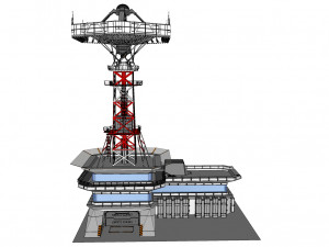 sci-fi antenna post 3 3D मॉडल