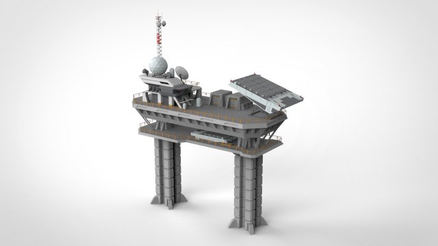 Radar platform 1 3D मॉडल .c4d .max .obj .3ds .fbx .stl .blend 