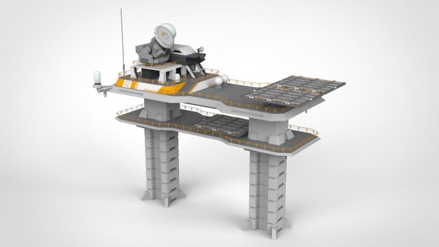 Radar platform 2 Modello 3D .c4d .max .obj .3ds .fbx .stl .blend 