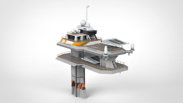Radar platform 3 3D मॉडल .c4d .max .obj .3ds .fbx .stl .blend 