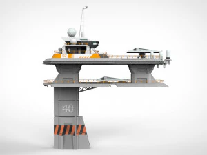 Piattaforma radar 3 Modello 3D