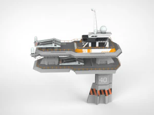 Piattaforma radar 3 Modello 3D