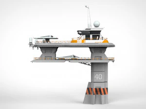 Piattaforma radar 3 Modello 3D
