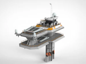 Piattaforma radar 3 Modello 3D