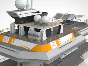 Piattaforma radar 3 Modello 3D