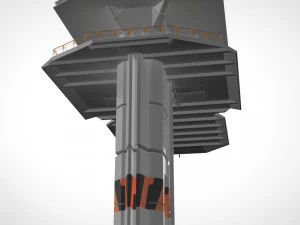 Piattaforma radar 3 Modello 3D