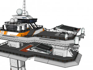 Piattaforma radar 3 Modello 3D