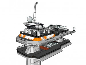 Piattaforma radar 3 Modello 3D