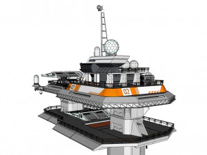 Piattaforma radar 3 Modello 3D