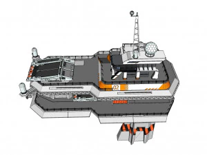 Piattaforma radar 3 Modello 3D