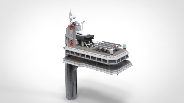 Radar platform 5 3D मॉडल .c4d .max .obj .3ds .fbx .stl .blend 