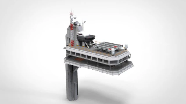 Radarplattform 5 3D Modell .c4d .max .obj .3ds .fbx .stl .blend 