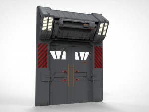 sci-fi door 1 3D Model