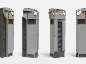 Sci-fi architecture kitbash 10 3D मॉडल