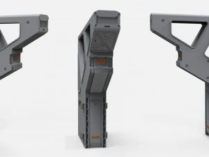 Sci-fi architecture kitbash 10 3D Model