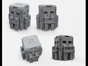 Sci-fi architecture kitbash 10 3D मॉडल